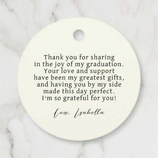 Glitter Dust Confetti Afstuderen Bedankt Bedankjes Labels (Achterkant)