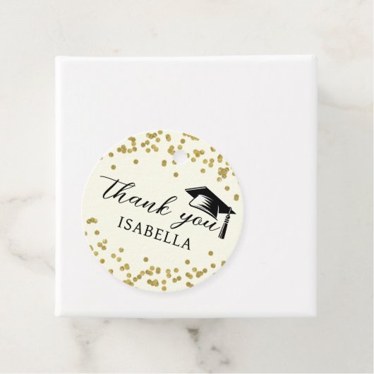 Glitter Dust Confetti Afstuderen Bedankt Bedankjes Labels (In situ)