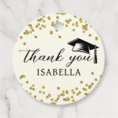 Glitter Dust Confetti Afstuderen Bedankt Bedankjes Labels (Voorkant)