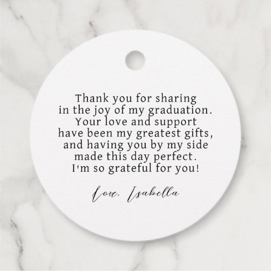 Glitter Dust Confetti Afstuderen Bedankt Bedankjes Labels (Achterkant)