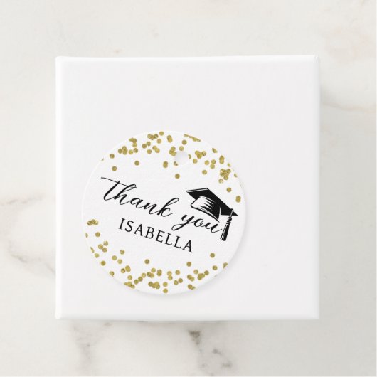 Glitter Dust Confetti Afstuderen Bedankt Bedankjes Labels (In situ)
