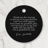 Glitter Dust Confetti Afstuderen Bedankt Bedankjes Labels (Achterkant)