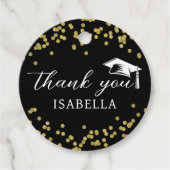 Glitter Dust Confetti Afstuderen Bedankt Bedankjes Labels (Voorkant)