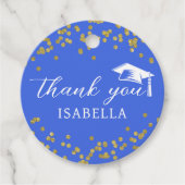 Glitter Dust Confetti Afstuderen Bedankt Bedankjes Labels (Voorkant)