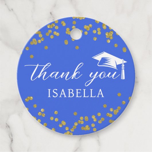 Glitter Dust Confetti Afstuderen Bedankt Bedankjes Labels (Voorkant)