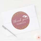 Glitter Dust Confetti Afstuderen Bedankt Ronde Sticker (Envelop)