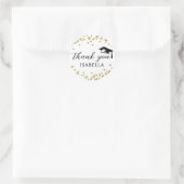 Glitter Dust Confetti Afstuderen Bedankt Ronde Sticker (Tas)