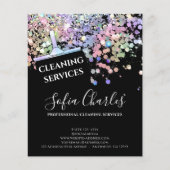 Glitter Dust Maid Cleaning House Black Flyer (Voorkant)