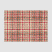 Glitter Earthtone Tartan Tissuepapier (Voorkant)