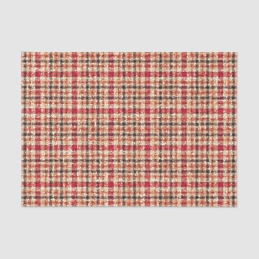 Glitter Earthtone Tartan Tissuepapier (Voorkant)