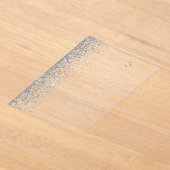 Glitter Edge Zilveren Tekst Eerste Heilige Communi Acryl Uitnodigingen (Laagn)