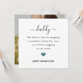 glitter , een vrolijke vaderdag uit de buik kaart (Voorkant / Achterkant in situ)