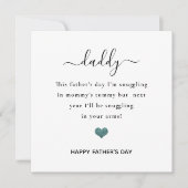 glitter , een vrolijke vaderdag uit de buik kaart (Voorkant)