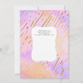 GLITTER EENHOORN Baby MEISJE Shower Roze Goud Kaart (Achterkant)