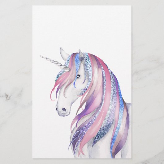 Glitter Eenhoorn Kerst Baby shower Bingo (Achterkant)