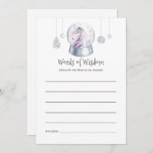 Glitter Eenhoorn Kerst Baby shower Moeder Advies (Voorkant / Achterkant)