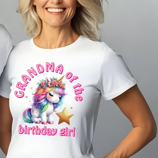 Glitter eenhoorn magische meisjes leeftijd verjaar t-shirt