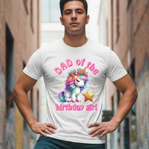 Glitter eenhoorn magische meisjes leeftijd verjaar t-shirt