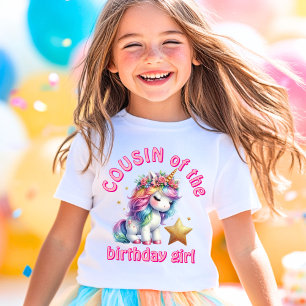 Glitter eenhoorn magische meisjes verjaardag nicht t-shirt