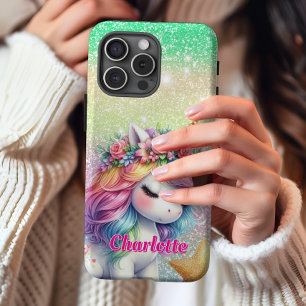 Glitter eenhoorn magische ster  iPhone 13 pro max hoesje