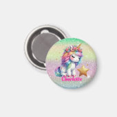 Glitter eenhoorn magische ster  magneet (Voorkant / Achterkant)