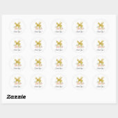 glitter eenhoorn met bloemen ronde sticker (Vel)