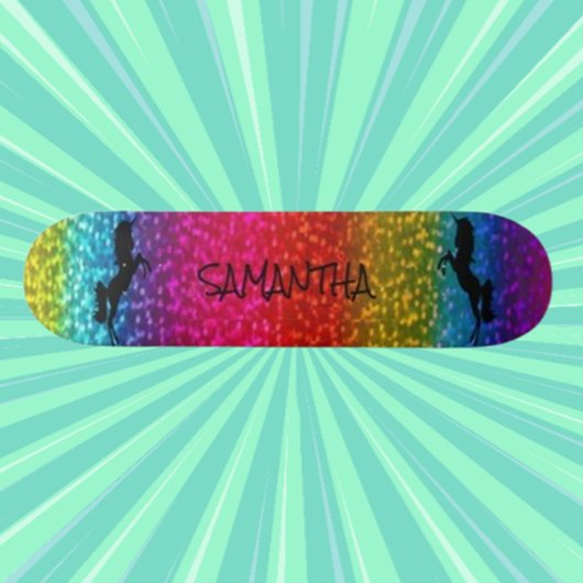 Glitter Eenhoorn Persoonlijk Skateboard