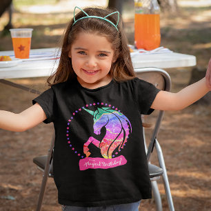Glitter Eenhoorn Rainbow Het is mijn magische verj Kinder Shirts