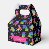 Glitter Eenhoorn Regenboog met Voornaam Verjaardag Bedankdoosjes (Achterkant)