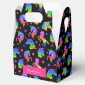 Glitter Eenhoorn Regenboog met Voornaam Verjaardag Bedankdoosjes (Geopend)