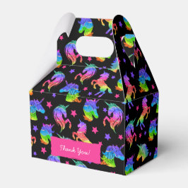 Glitter Eenhoorn Regenboog met Voornaam Verjaardag Bedankdoosjes