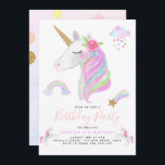 Glitter Eenhoorn Regenboog Pastelverjaardag Meisje Kaart<br><div class="desc">Glitter Unicorn Rainbow Pastel Birthday Girl Invitation Pas deze uitnodiging aan met de tekst via de knop Bewerken om uw uitnodigingen te personaliseren!</div>