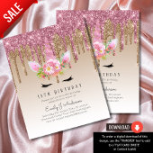 Glitter Eenhoorn Roze Goud Roze Druppelende 13e Ve