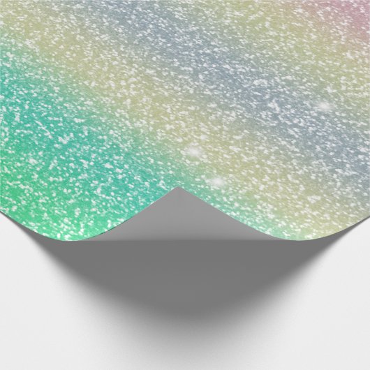 Glitter Eenhoorn Textuur Cadeaupapier (Hoek)