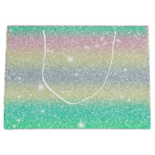 Glitter Eenhoorn Textuur Groot Cadeauzakje (Voorkant)