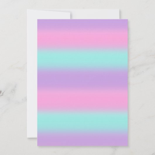 Glitter Eenhoorn Verjaardag Uitnodigen Kaart (Achterkant)