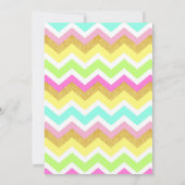 Glitter Eenhoorn verjaardagsuitnodiging Kaart (Achterkant)