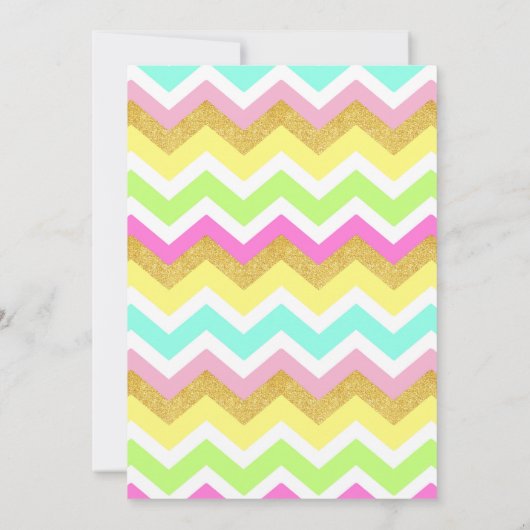 Glitter Eenhoorn verjaardagsuitnodiging Kaart (Achterkant)