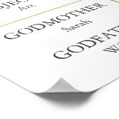 Glitter Eerste Communie Leuk weetje-foto-teken Poster (Hoek)