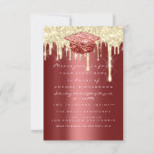 Glitter Effect Drift Gold Afstuderen Bourgogne Kaart (Voorkant)