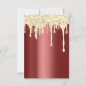 Glitter Effect Drift Gold Afstuderen Bourgogne Kaart (Achterkant)