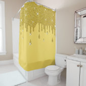 Glitter-effect en spaarpjes uitstrijken douchegordijn (In situ)