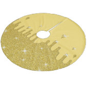 Glitter-effect en spaarpjes uitstrijken fleece kerstboom rok (Gekanteld)