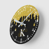 Glitter-effect en spaarpjes uitstrijken ronde klok (Hoek)