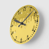 Glitter-effect en spaarpjes uitstrijken ronde klok (Hoek)