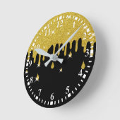 Glitter-effect en spaarpjes uitstrijken ronde klok (Hoek)