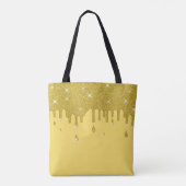 Glitter-effect en spaarpjes uitstrijken tote bag (Achterkant)