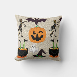 Glitter Effect Halloween Pillow Kussen