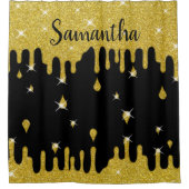 Glitter-effect op maat van gepersonaliseerd uitstr douchegordijn (Voorkant)