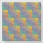 Glitter Effect Regenboog Stenen Onderzetter (Voorkant)